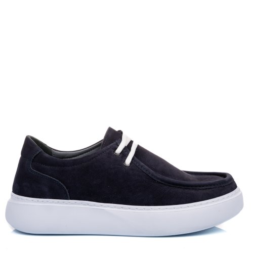 Mocasini bleumarin piele naturala intoarsa 1ve0391