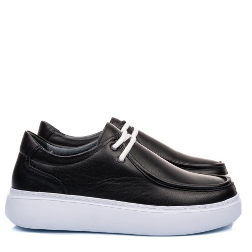 Mocasini negri piele naturala 1ve039
