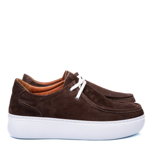 Mocasini maro inchis piele naturala intoarsa 1ve0391