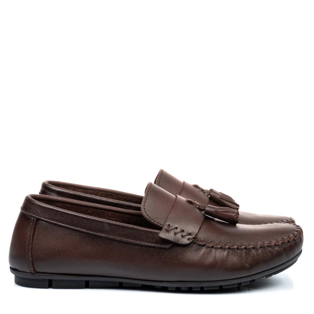 MOCASINI MARO INCHIS PIELE NATURALA 6VE003
