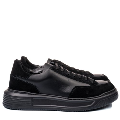 Pantofi sport negri piele naturala intoarsa 4ve08