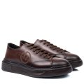 PANTOFI SPORT MARO INCHIS PIELE NATURALA 3VE76
