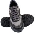 PANTOFI SPORT NEGRU GRI DESCHIS PIELE NATURALA 3VE28