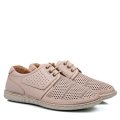PANTOFI PERFORATI CREM PIELE NATURALA 0VE9-1