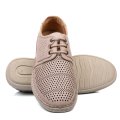 PANTOFI PERFORATI CREM PIELE NATURALA 0VE9-1