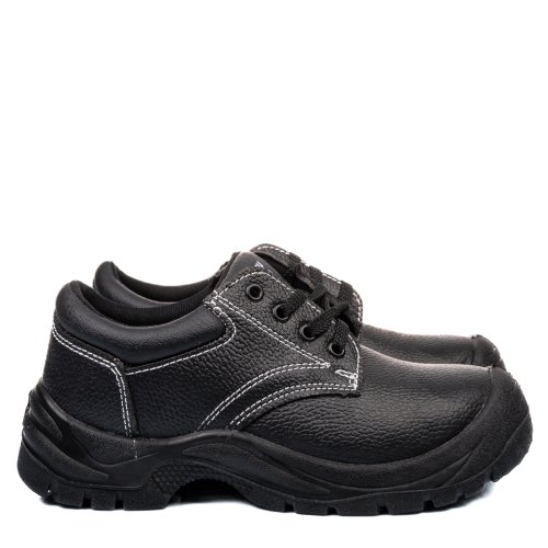Pantofi de protectie din piele naturala cu bombeu si lamela din otel safety star s3