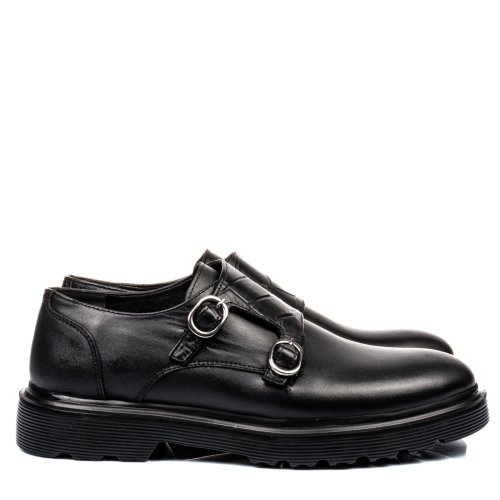Pantofi negri piele naturala bveck-144