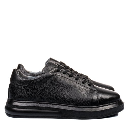 Pantofi sport negri piele naturala bveby002