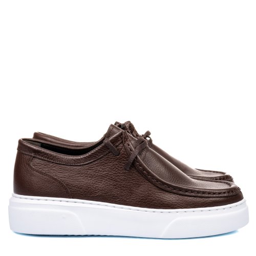 Mocasini maro inchis piele naturala aveym006