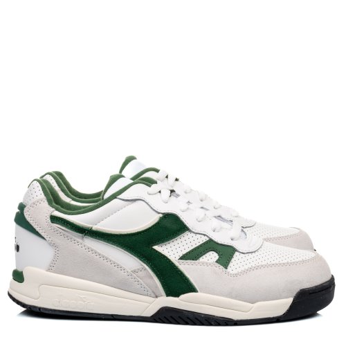 Diadora, sneakers white green 501.179583