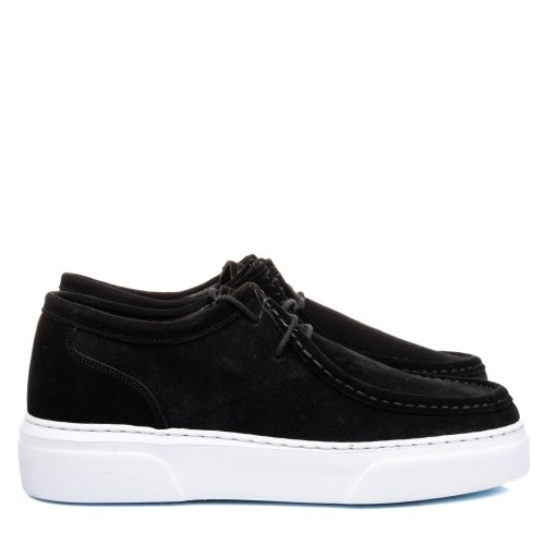 Mocasini negri piele naturala intoarsa aveym001