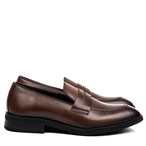 Pantofi maro inchis piele naturala 1ve18nef