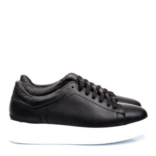 Pantofi sport negri piele naturala bveiv015