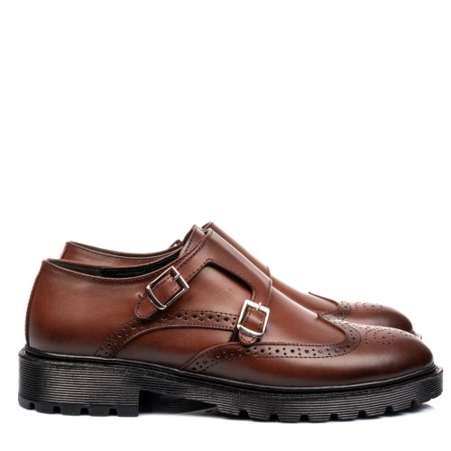 Pantofi maro piele naturala bveck143