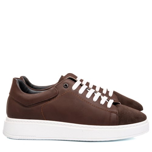 Pantofi sport maro piele naturala bveiv031