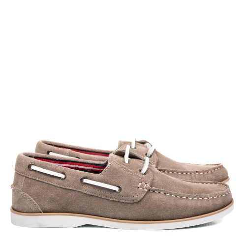 Mocasini taupe piele naturala intoarsa pveicas01