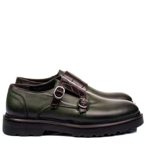 Pantofi verzi piele naturala bveck-144