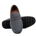 MOCASINI ALBASTRI PIELE NATURALA INTOARSA FVELD02