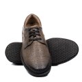 PANTOFI PERFORATI GRI PIELE NATURALA 1VE69