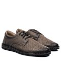PANTOFI PERFORATI GRI PIELE NATURALA 1VE69