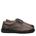 PANTOFI PERFORATI GRI PIELE NATURALA 1VE69