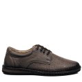PANTOFI PERFORATI GRI PIELE NATURALA 1VE69