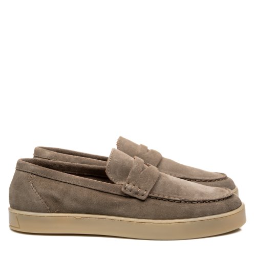 Mocasini bej piele naturala intoarsa wveb022202