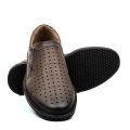 PANTOFI PERFORATI GRI PIELE NATURALA 1VE70