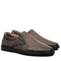 PANTOFI PERFORATI GRI PIELE NATURALA 1VE70