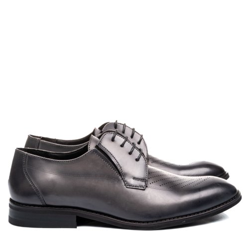 Pantofi gri piele naturala 3ve55