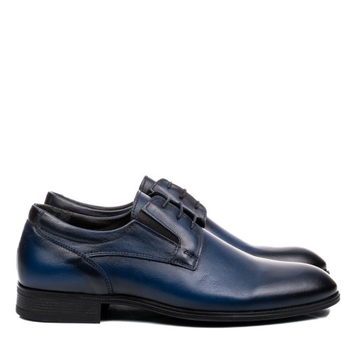 Pantofi bleumarin piele naturala derim