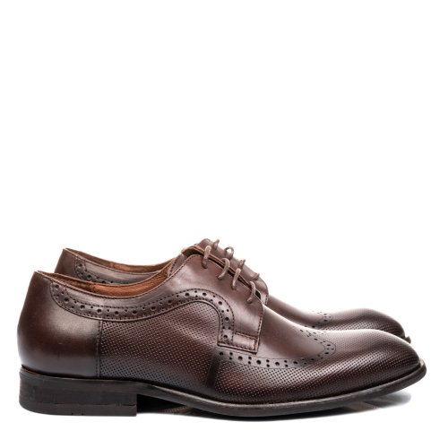Pantofi maro inchis piele naturala 1ve41
