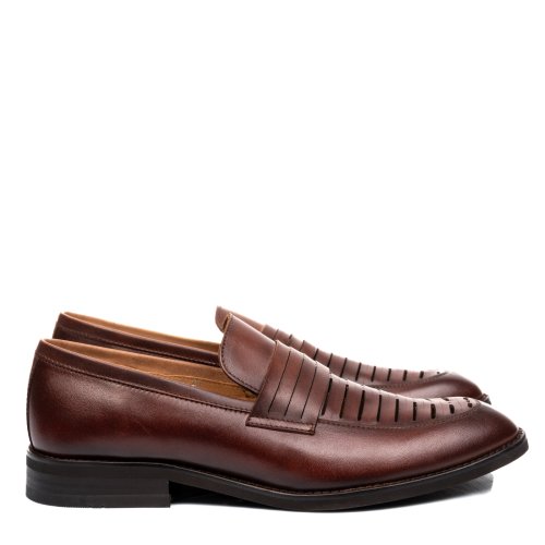 Pantofi maro piele naturala 3ve37