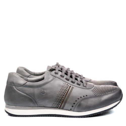 Pantofi sport gri piele naturala 1ve29