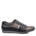 PANTOFI SPORT NEGRU GRI PIELE NATURALA TOMAS