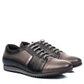 PANTOFI SPORT NEGRU GRI PIELE NATURALA TOMAS