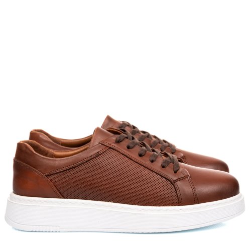 Pantofi sport maro piele naturala bveiv019