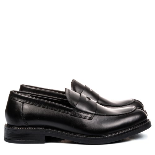 Mocasini negri piele naturala ms65r07