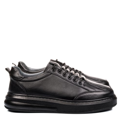 Pantofi sport negri piele naturala 3ve000amg