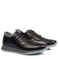 PANTOFI SPORT NEGRI PIELE NATURALA 6VE01AMG