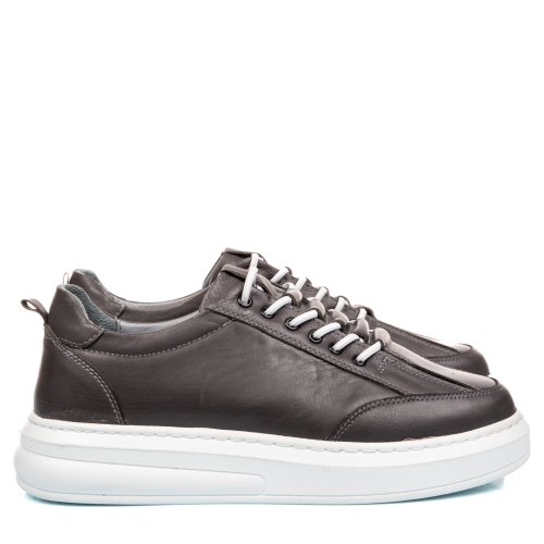Pantofi sport gri piele naturala 3ve000amg
