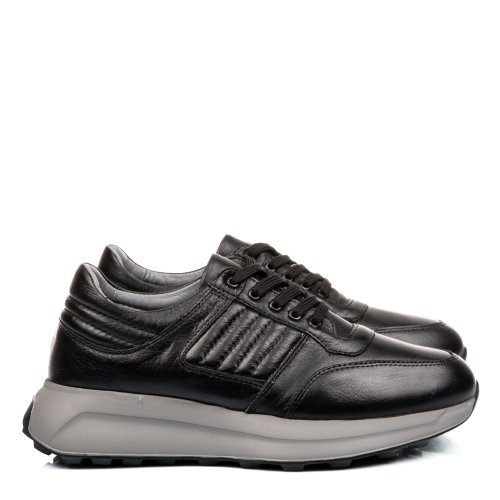 Pantofi sport negri piele naturala 2ve005amg