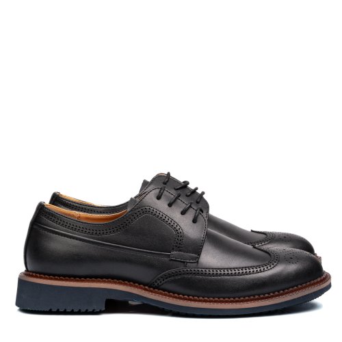 Pantofi negri piele naturala ha230834a