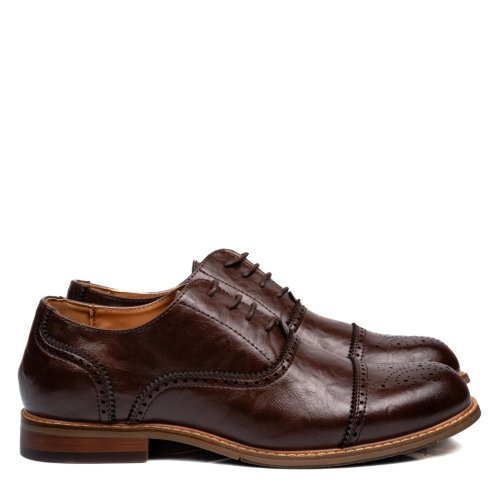 Pantofi maro piele naturala ha230760a