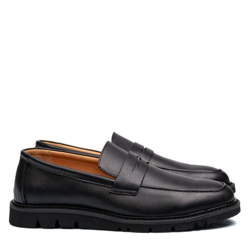 Mocasini negri piele naturala ha222345a