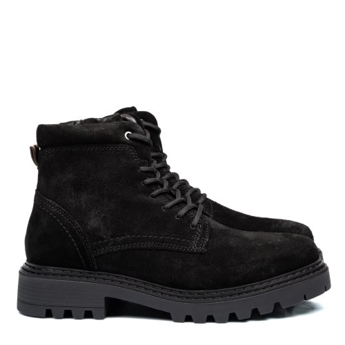 Ghete negre piele naturala intoarsa mveh589h07