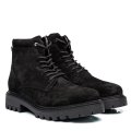 GHETE NEGRE PIELE NATURALA INTOARSA MVEH589H07