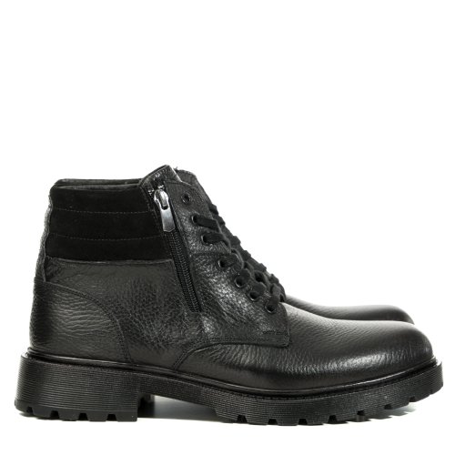 Ghete negre piele naturala nvefb024