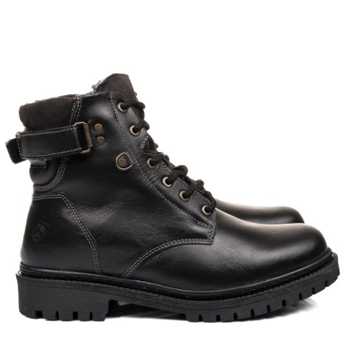 Ghete negre imblanite piele naturala 5ve17