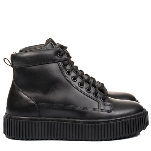 Ghete negre piele naturala 4ve89